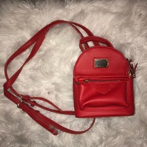 Mini red backpack